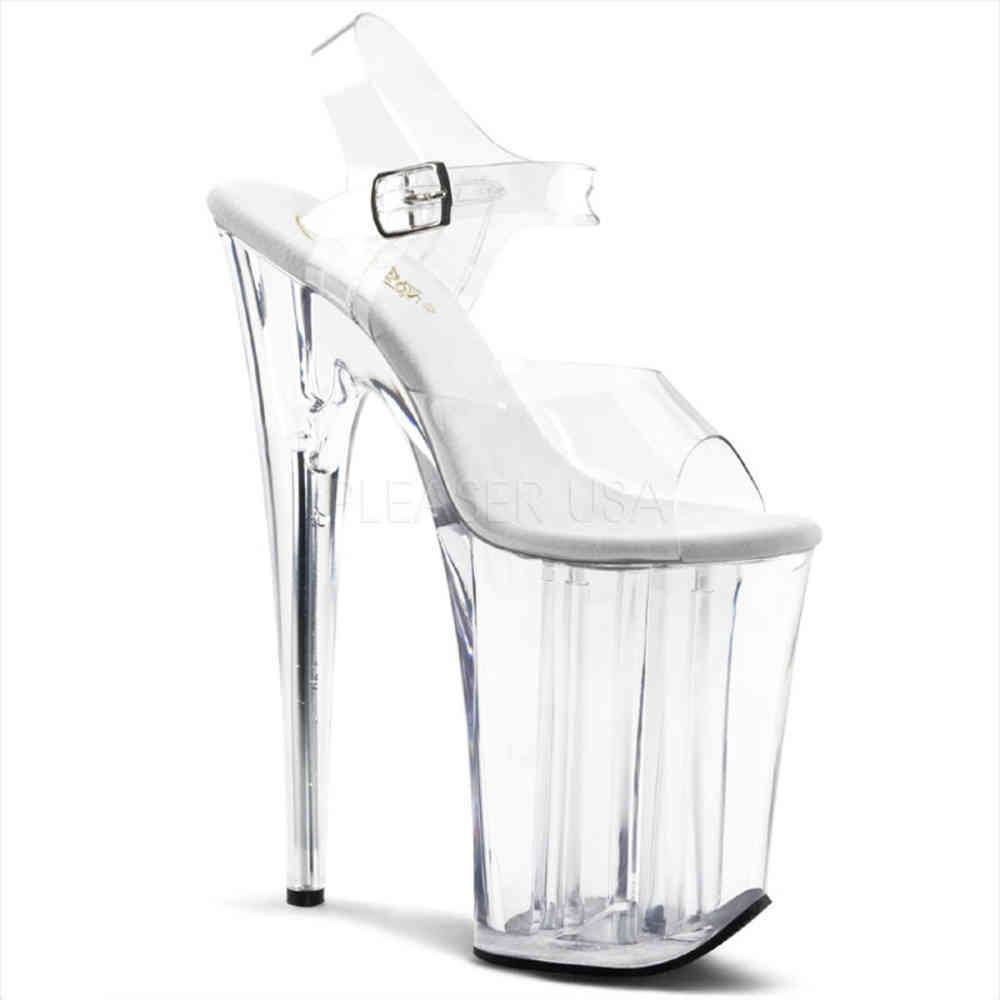 Pleaser - INFINITY908 Sandaal met enkelband, Paaldans schoenen - Paaldans schoenen - Zilverkleurig Product image